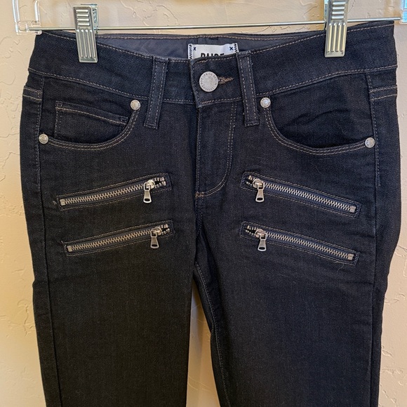 Paige edgemont dark skinny jeans w/ zipper detail - Picture 10 of 10